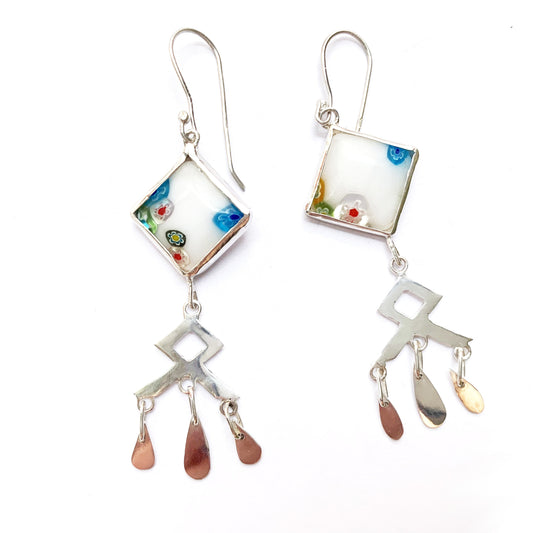Flowery Hands - Lightweight Silver Earrings