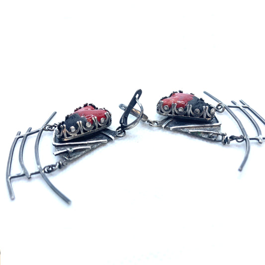 Spirit of Kokoro - Heavy Silver Earrings