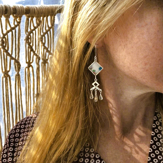 Flowery Hands - Lightweight Silver Earrings
