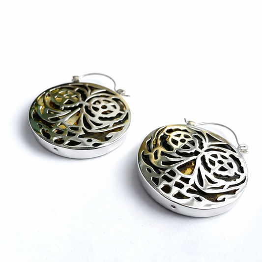 Calaveras - Heavy Silver Earrings