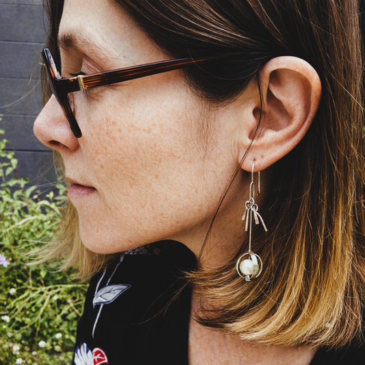Comets - Lightweight Silver Earrings